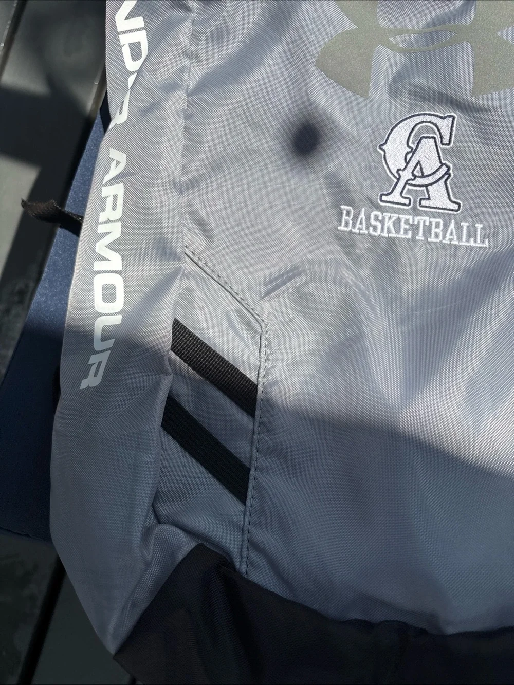 Under Armour Black and Gray Drawstring Gym Sack